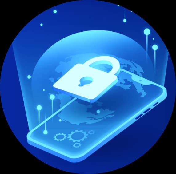 Um celular com um cadeado